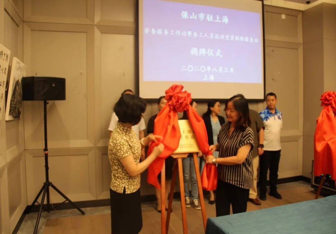 
保山市驻上海劳务服务事情站和务工人员流动党员联络服务站揭牌建立“panda sports”(图5)